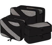 مكعبات التعبئة للسفر حقيبة السفر الأساسية خفيفة الوزن مع حقيبة أدوات الزينة الكبيرة للملابس الجورب تنورة تي شيرت