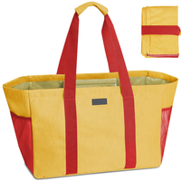 حقيبة تسوق كبيرة جدًا لتخزين لعبة البقالة الغذائية وقابلة للطي حقيبة حمل كبيرة الحجم محمولة للنساء