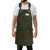 مخصص شعار نجار شواء عمل مآزر متجر الثقيلة 16 أوقية قماش مشمع مئزر العمل للرجال مع جيوب أداة