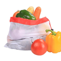 مخصص RPET الرباط التسوق البقالة قابلة لإعادة الاستخدام الصغيرة الثوم الفاكهة شبكة صافي حقيبة للخضروات