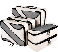 6 مجموعة مكعبات التعبئة 3 أحجام مختلفة منظمي حقائب السفر حقيبة السفر المنظم للأحذية الملابس