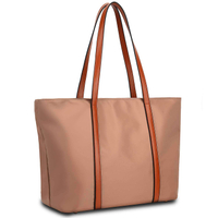 حقيبة كتف نسائية مقاس 15.6 بوصة أكسفورد ذات سعة كبيرة مناسبة للعمل حقيبة كتف نايلون من الجلد للنساء