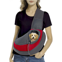 شبكة تنفس حامل الحيوانات الأليفة حبال الحيوانات الأليفة القط تحمل حقائب المشي الكلب Crossbody للكلب مع حزام كتف غير قابل للانزلاق
