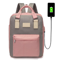 للجنسين مدرسة ثانوية السيدات Bookbags USB شحن حمل حقيبة المدرسة حقائب الكمبيوتر المحمول على ظهره للمراهقين