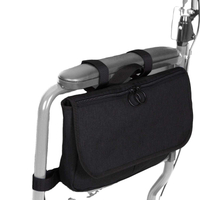 حقيبة حمل للكرسي المتحرك حقيبة مسند للذراع للمشايات الدوارة والكراسي ذات العجلات الكهربائية وسكوترات الركبة ومنظم التخزين الجانبي