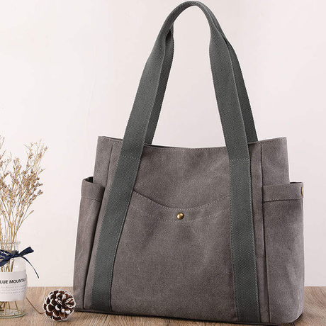 الصين الصانع المرأة القطن قماش شعار مخصص حمل الحقائب حقيبة تسوق صديقة للبيئة للترفيه العمل المدرسي